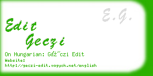 edit geczi business card